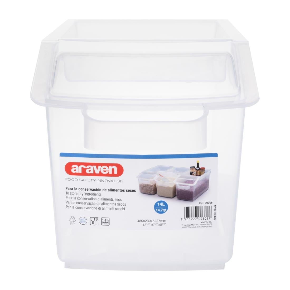 Distributeur et conteneur à ingrédients Araven Koala 14L — J225