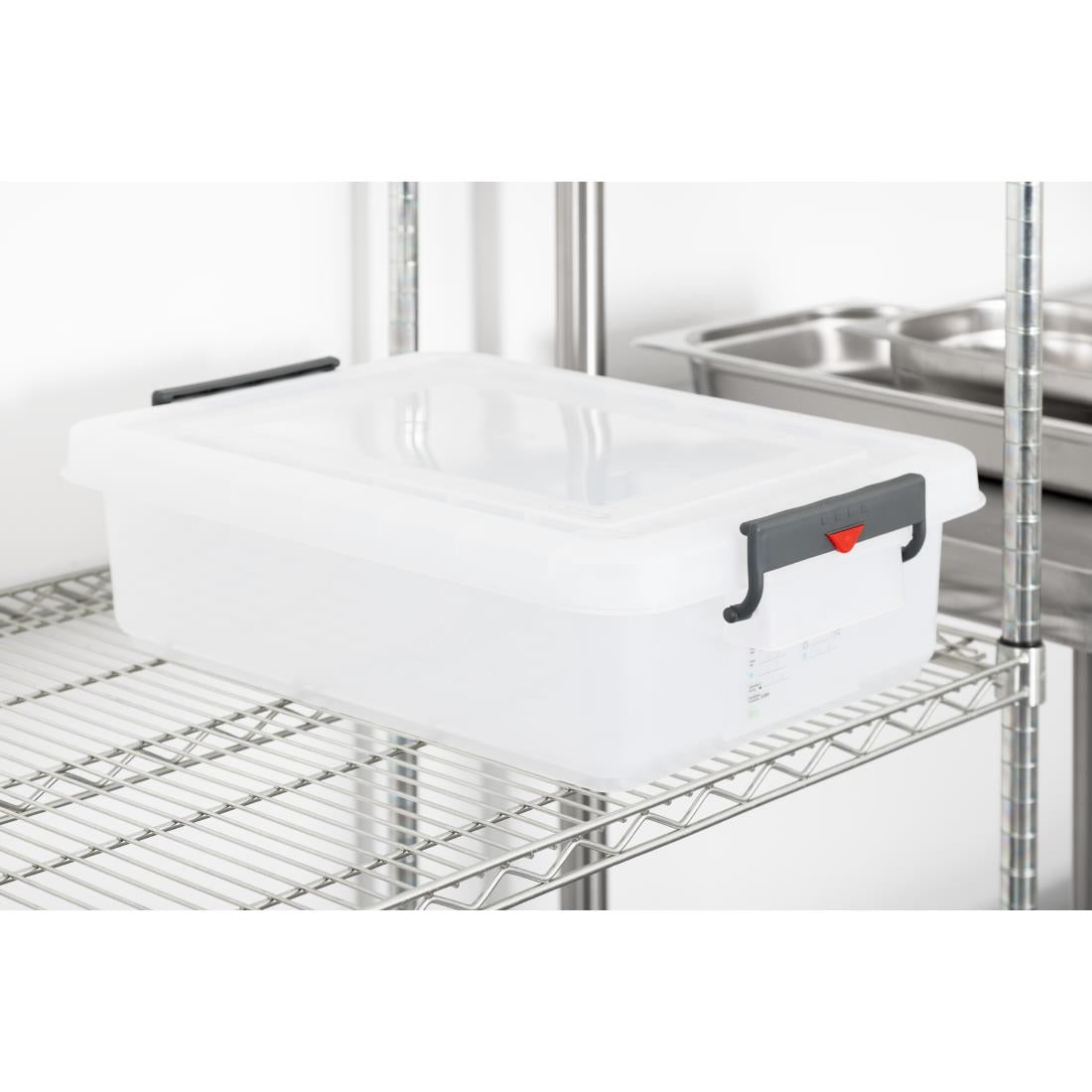 Conteneur alimentaire en polypropylène avec clips de couleur Araven 30L — J243