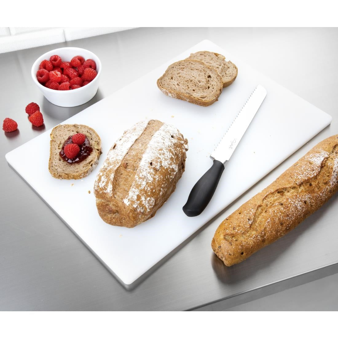 Planche à découper standard basse densité Hygiplas blanche — J252