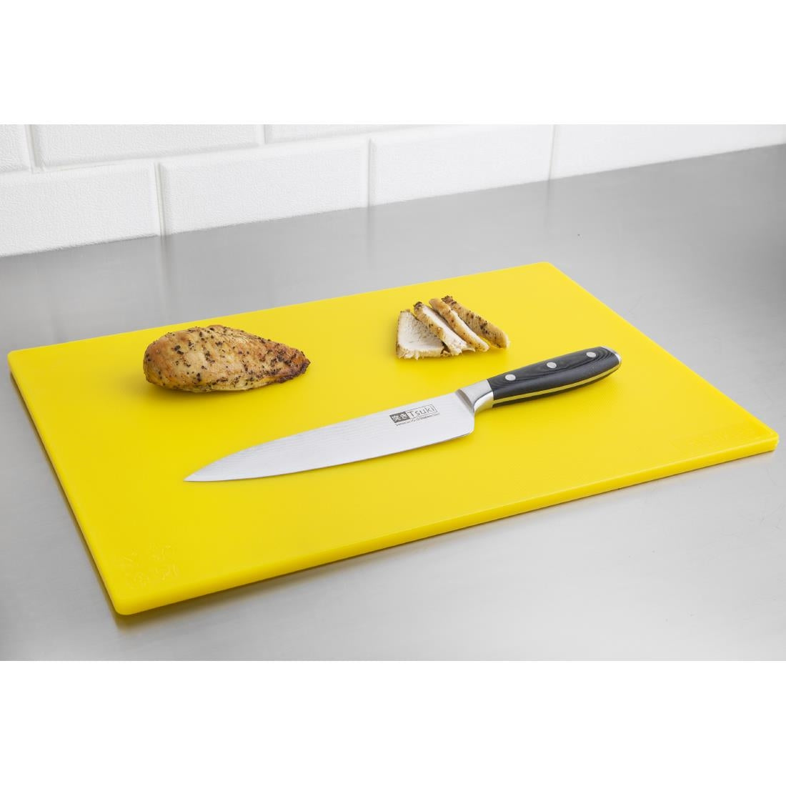 Planche à découper standard basse densité Hygiplas jaune — J254