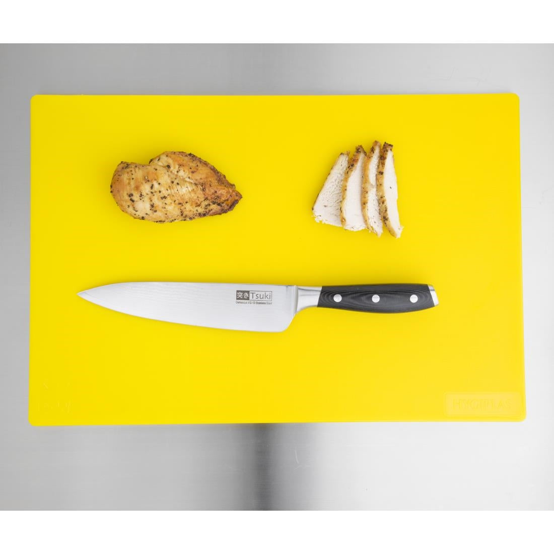 Planche à découper standard basse densité Hygiplas jaune — J254