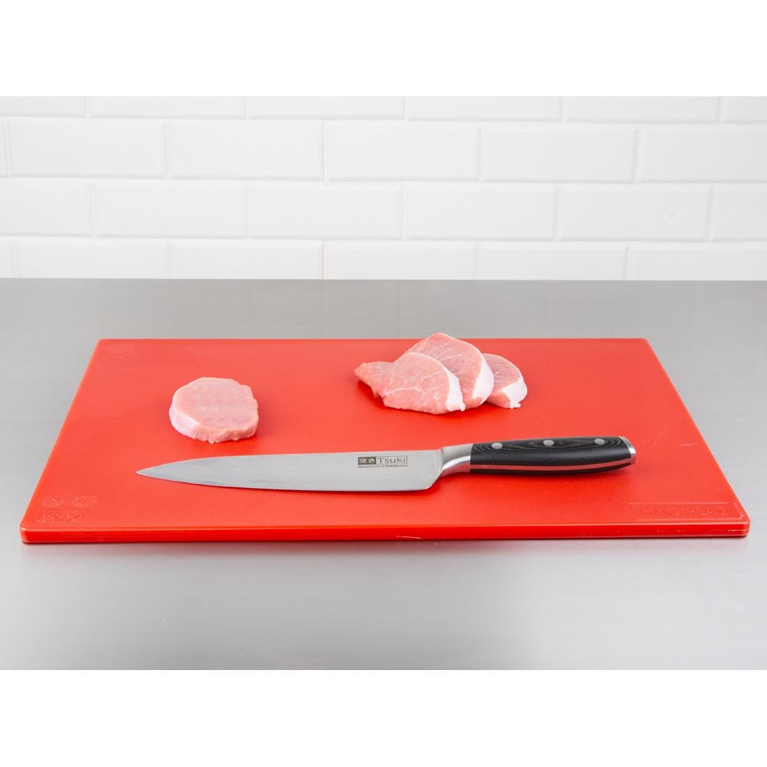 Planche à découper standard basse densité Hygiplas rouge — J255