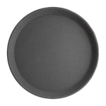 Plateau antidérapant en plastique Olympia Kristallon rond noir 280mm — C556