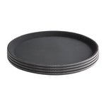 Plateau antidérapant en plastique Olympia Kristallon rond noir 356mm — C557