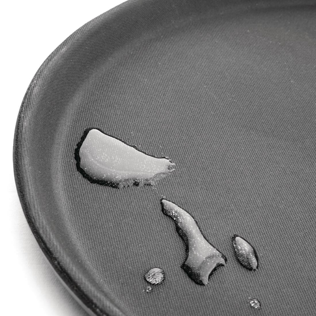 Plateau antidérapant en plastique Olympia Kristallon rond noir 280mm — C556