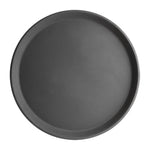 Plateau antidérapant en fibre de verre Olympia Kristallon rond noir 356mm — J846