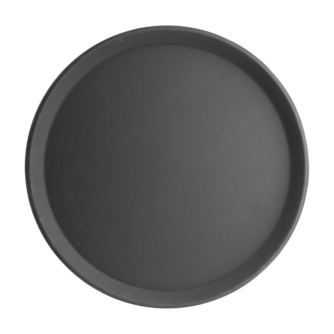 Plateau antidérapant en fibre de verre Olympia Kristallon rond noir 406mm — J847