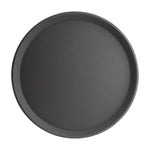 Plateau antidérapant en fibre de verre Olympia Kristallon rond noir 406mm — J847
