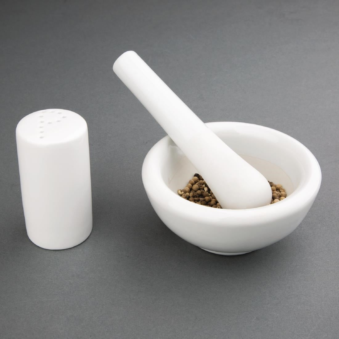 Pilon et mortier en porcelaine Vogue 115mm — J923