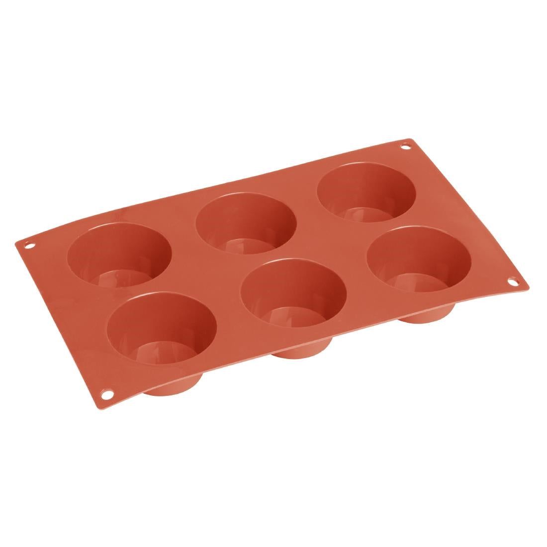 Plaque de 6 moules à gâteau rond en silicone Vogue — JA313