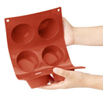 Plaque de 6 moules à gâteau rond en silicone Vogue — JA313