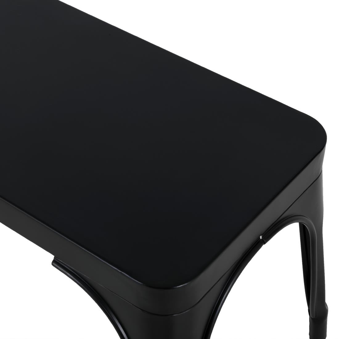 Bancs en métal noir Bolero Bistro 1000 mm (lot de 2) — JA328