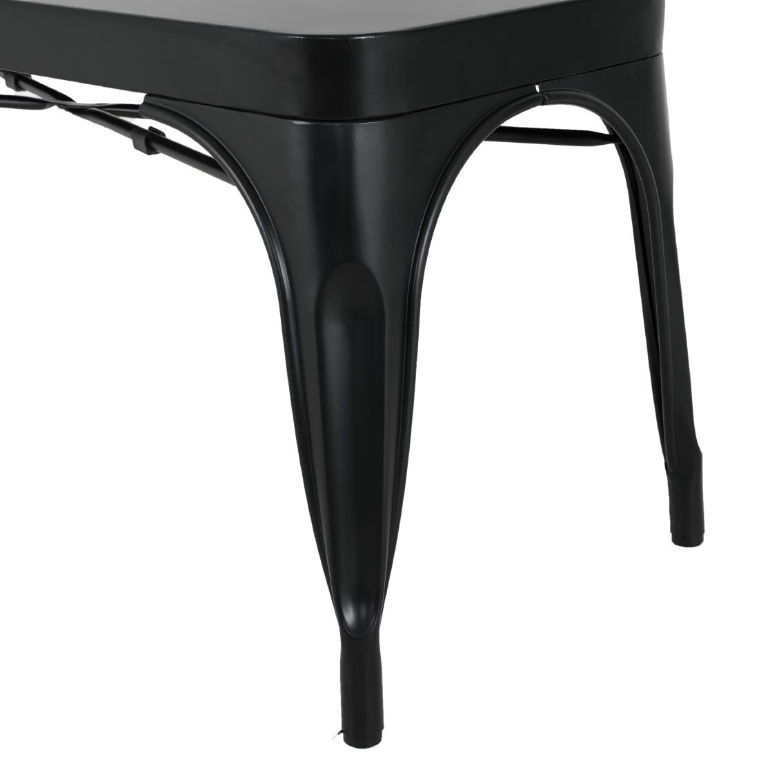 Bancs en métal noir Bolero Bistro 1000 mm (lot de 2) — JA328