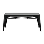 Bancs en métal noir Bolero Bistro 1000 mm (lot de 2) — JA328