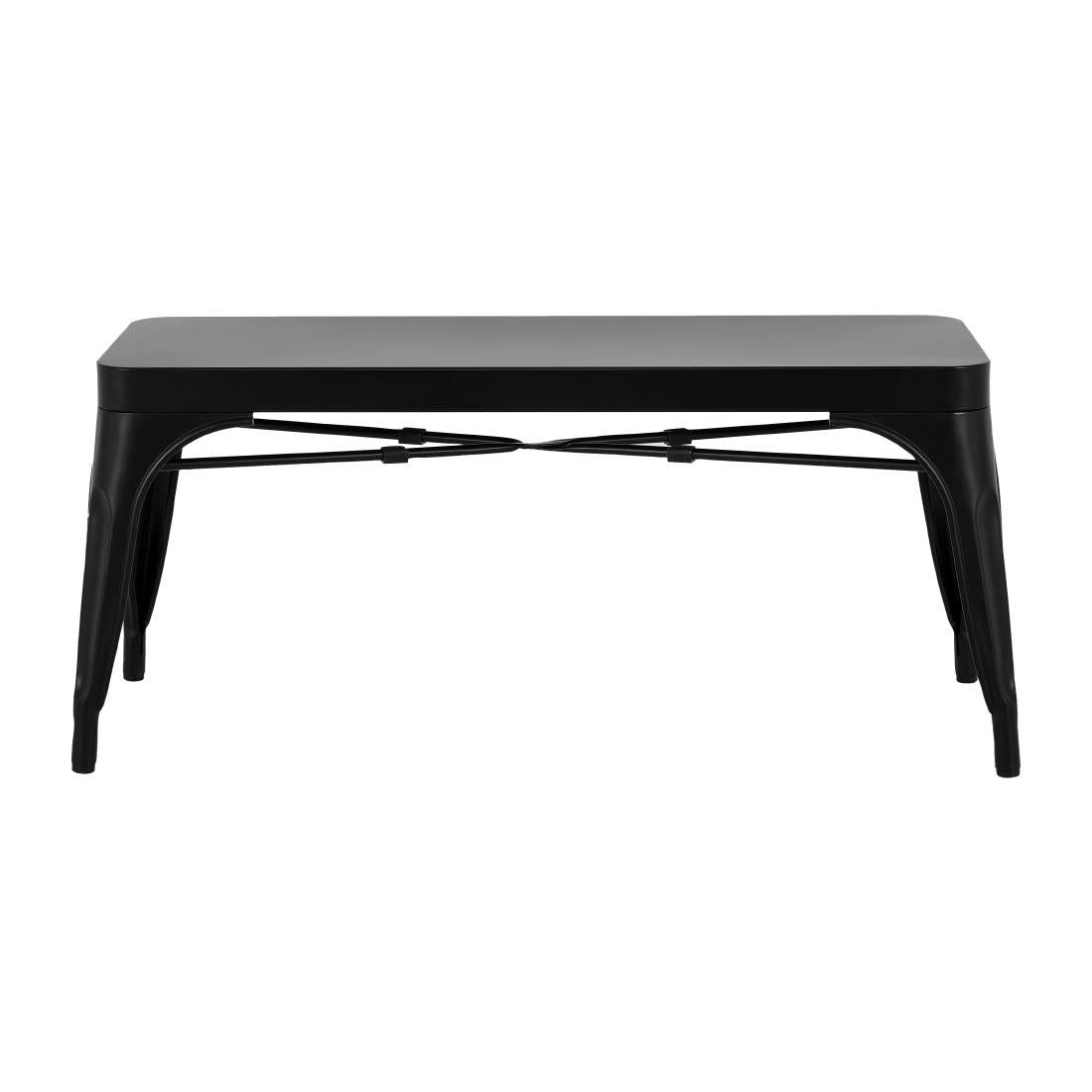 Bancs en métal noir Bolero Bistro 1000 mm (lot de 2) — JA328