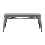 Bancs en métal gris acier Bolero Bistro 1000 mm (lot de 2) — JA329