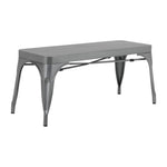 Bancs en métal gris acier Bolero Bistro 1000 mm (lot de 2) — JA329