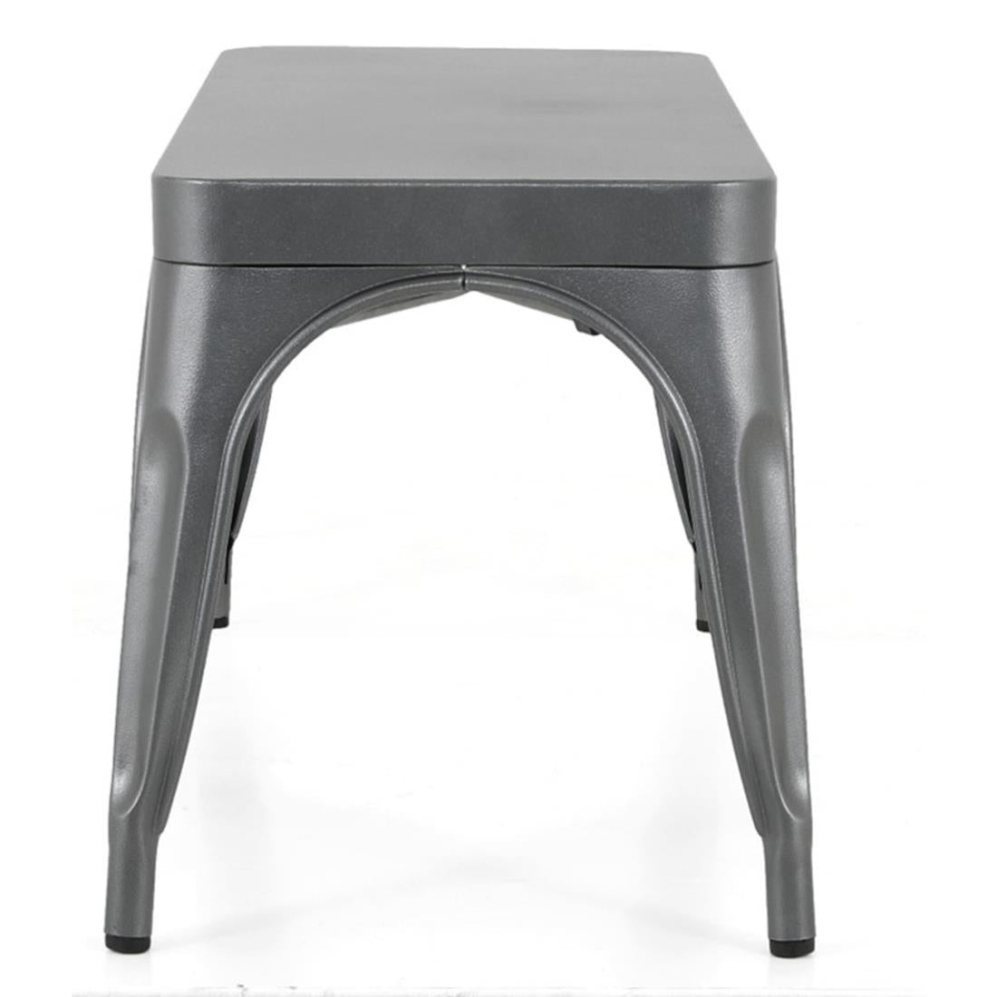 Bancs en métal gris acier Bolero Bistro 1000 mm (lot de 2) — JA329