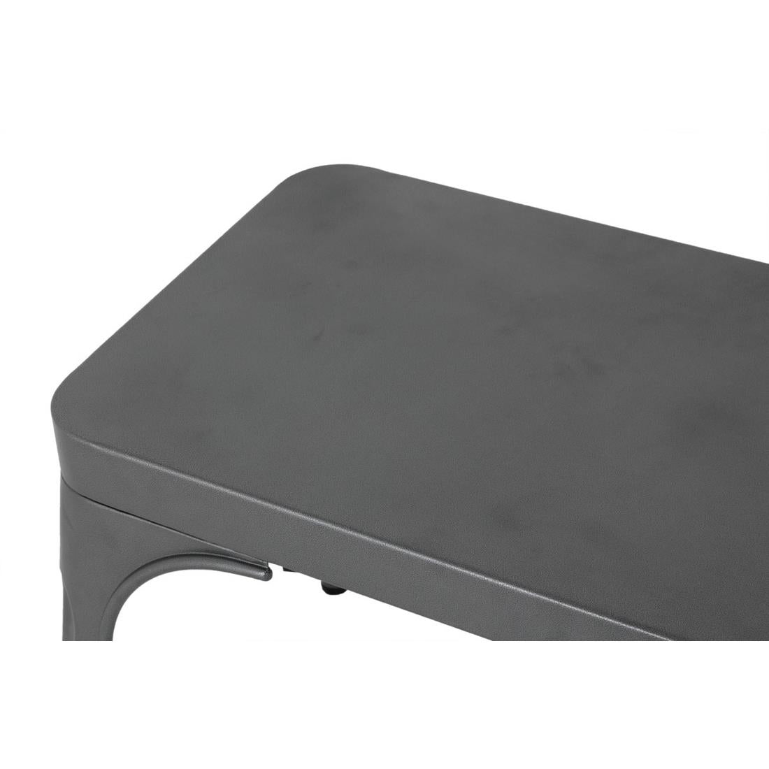 Bancs en métal gris acier Bolero Bistro 1000 mm (lot de 2) — JA329