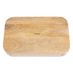 Plateau de service rectangulaire avec poignées intégrées en bois de manguier Olympia 300x190mm — JA887