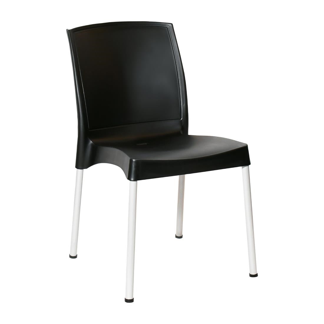 Chaises en polypropylène Bolero Elements noires (lot de 4) — JA918