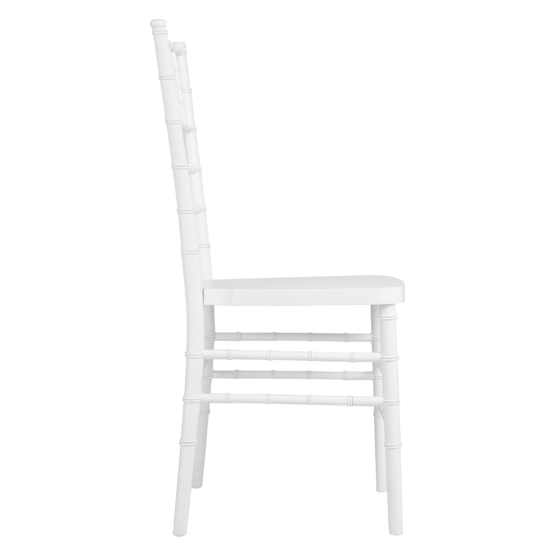 Chaises Bolero Chiavari en polypropylène blanches (lot de 4) — JA998