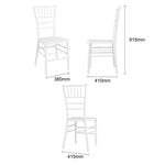 Chaises Bolero Chiavari en polypropylène blanches (lot de 4) — JA998