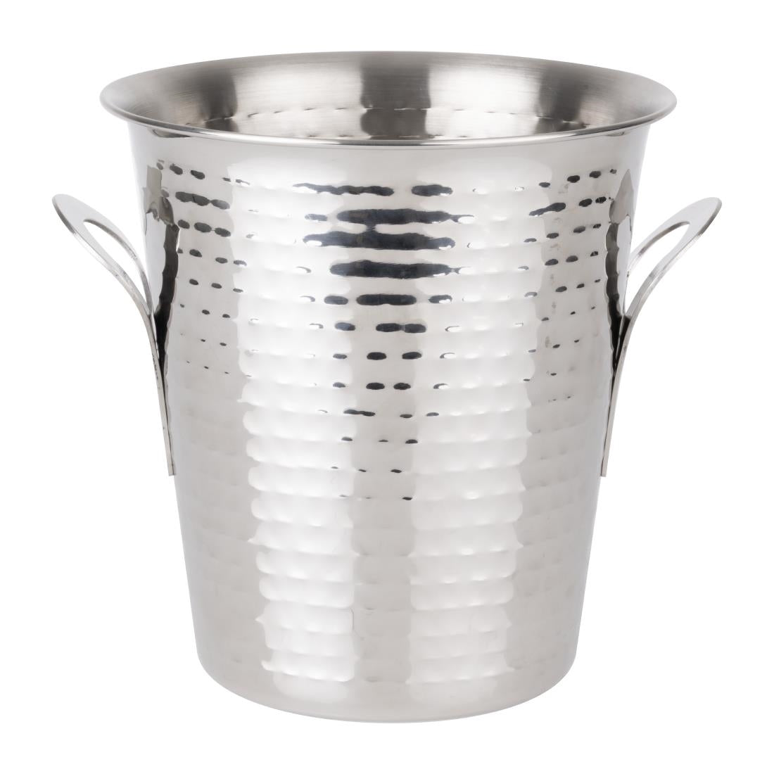 Seau à vin évasé martelé en acier inoxydable Olympia 4,3 L — JB127
