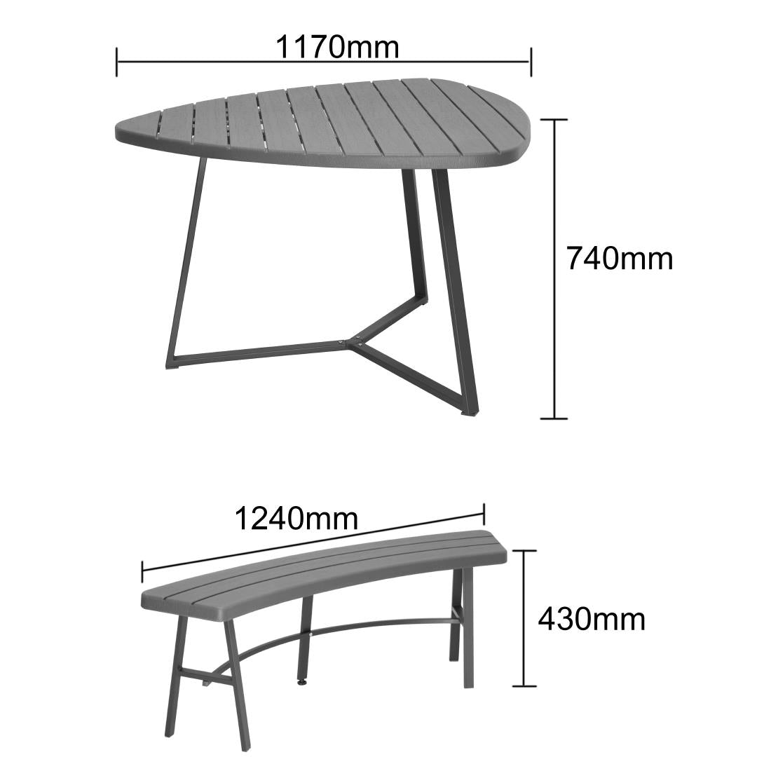 Table de pique-nique avec bancs Bolero Valletta — JB369