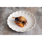 Assiettes festonnées Olympia Bloom blanches 226 mm (lot de 6) — JB394