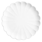 Assiettes festonnées Olympia Bloom blanches 226 mm (lot de 6) — JB394