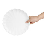 Assiettes festonnées Olympia Bloom blanches 226 mm (lot de 6) — JB394