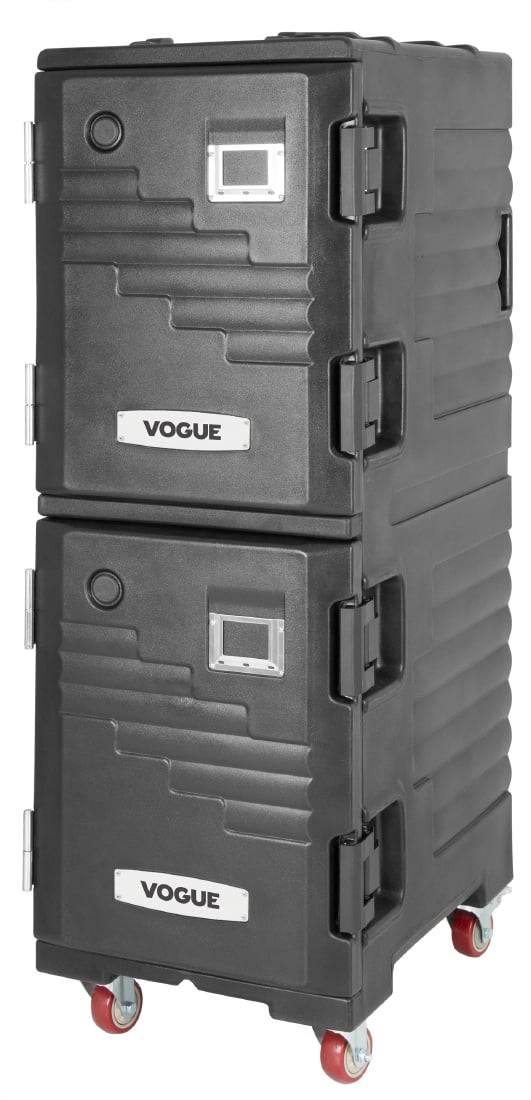 Conteneur isotherme GN double à chargement frontal Vogue noir  — JD444
