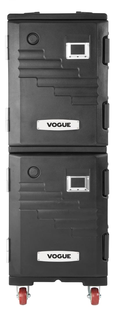 Conteneur isotherme GN double à chargement frontal Vogue noir  — JD444