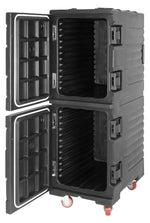 Conteneur isotherme GN double à chargement frontal Vogue noir  — JD444
