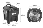 Conteneur à soupe isotherme Vogue noir 20 L — JD446