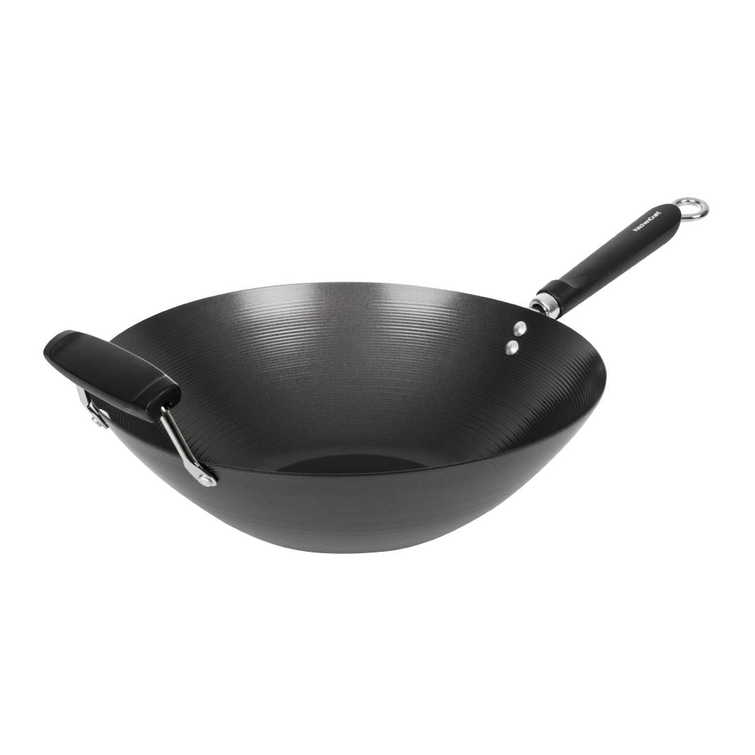 Wok antiadhésif fond plat 356mm — K250
