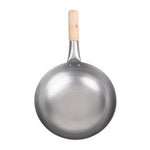 Wok fond plat en acier doux Vogue 254mm — K295