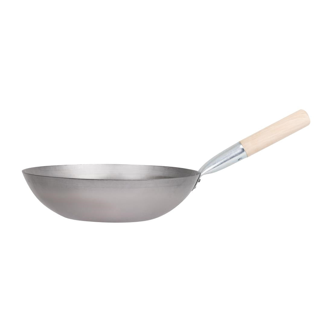 Wok en acier doux Vogue 330mm — K296