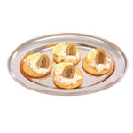 Plat de service ovale en inox Olympia 220mm — K361