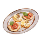 Plat de service ovale en inox Olympia 250mm — K362