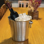 Seau à vin et champagne en acier inoxydable brossé Olympia — K406