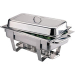 OFFRE SPÉCIALE Set de 2 chafing dishs Milan GN 1/1 avec 72 capsules de combustible liquide Olympia — S506