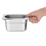 Bac inox 201 Vogue GN 1/9 100 mm — K825