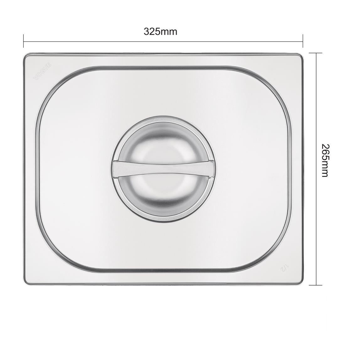 Couvercle GN 1/2 inox Vogue — K931