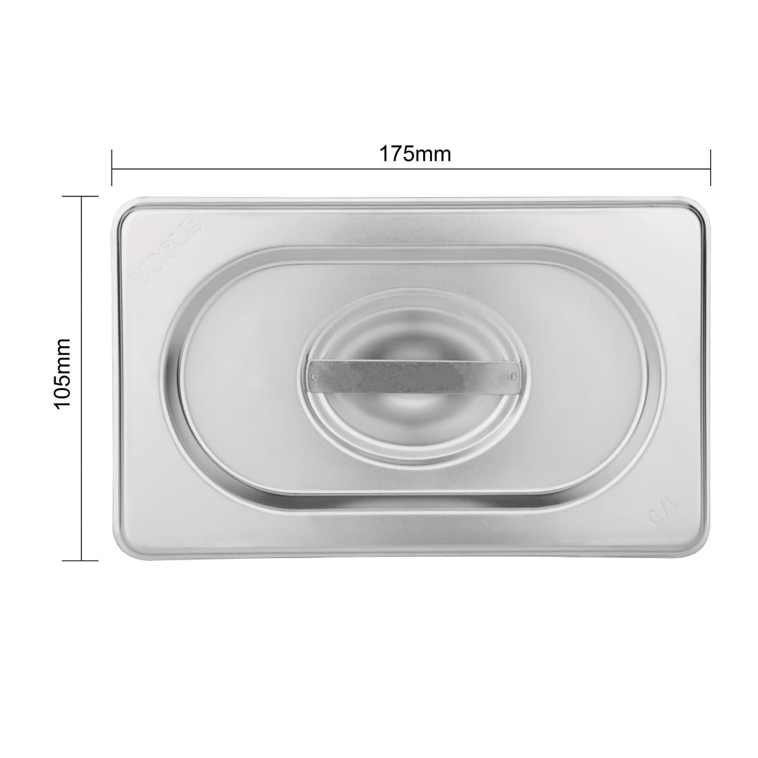 Couvercle GN 1/4 inox Vogue — K972