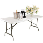 Table pliante rectangulaire Bolero blanche 1,8 m — LL001