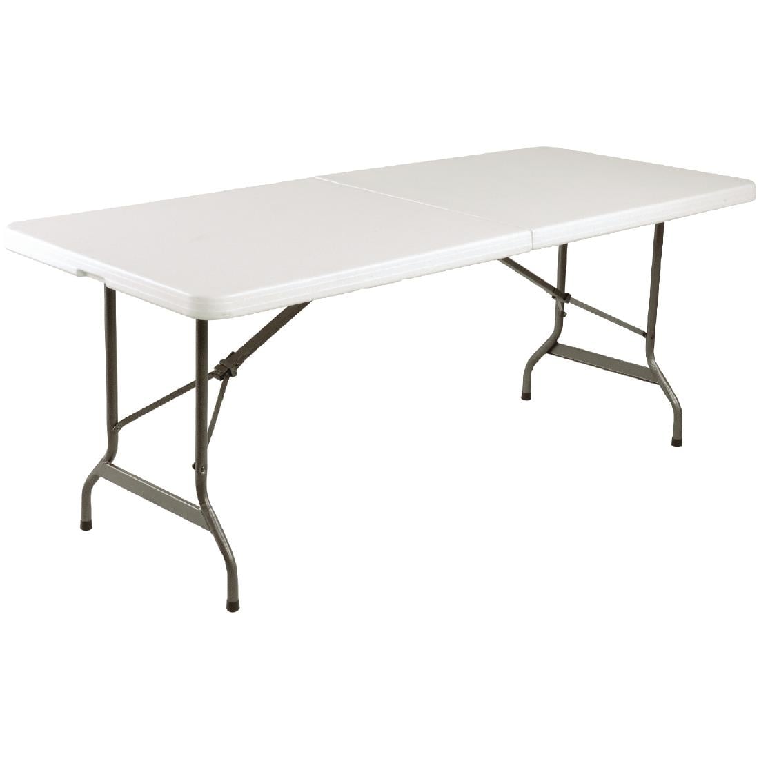 Table pliante rectangulaire Bolero blanche 1,8 m — LL001
