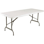 Table pliante rectangulaire Bolero blanche 1,8 m — LL001