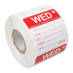 Etiquette amovible Hygiplas jour de la semaine Mercredi (lot de 500) — L068